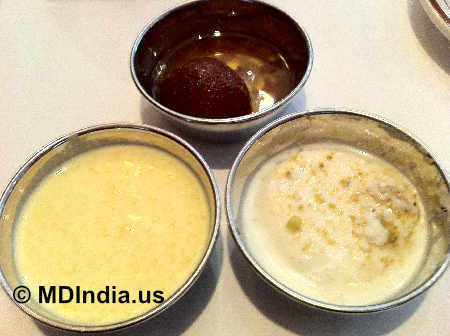 Rice Pudding, Gulab Jamun image  image © MDIndia.us
