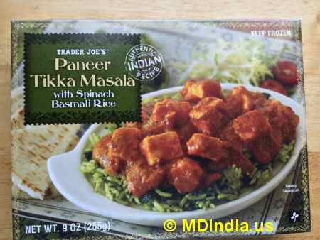 Trader Joe's Annapolis Paneer Tikka Masala Box